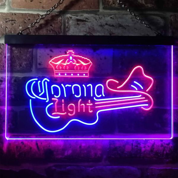 Corona Light - Guitar Dual LED Neon Light Sign